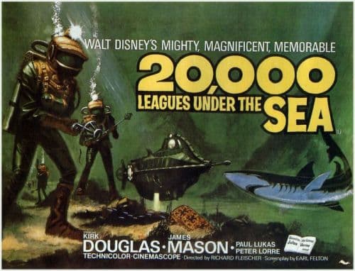 20000 Leagues Under The Sea 1954 Movie Poster canvas print