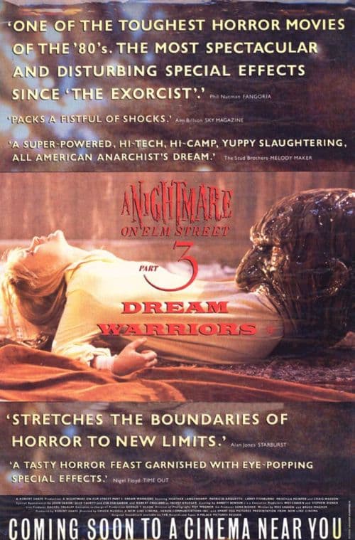 A Nightmare On Elm Street 3 Teaser Movie Poster canvas print