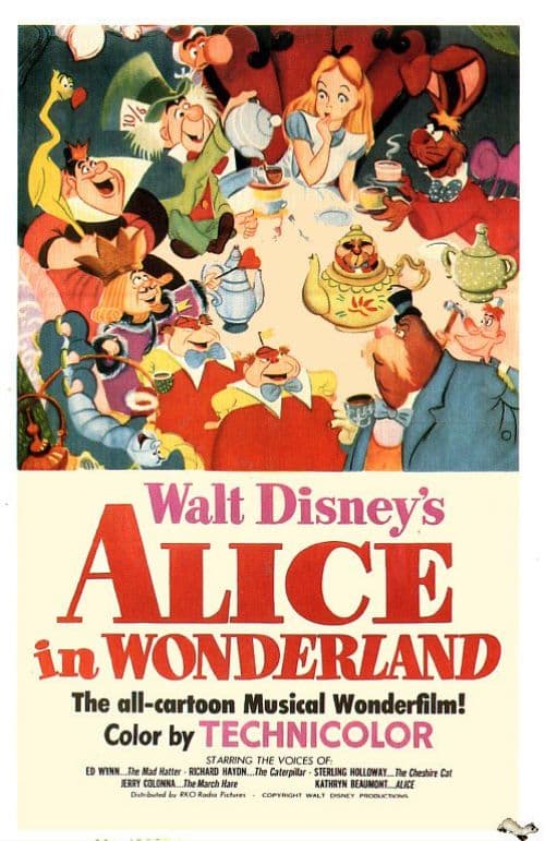 Alice In Wonderland 1951 Movie Poster canvas print