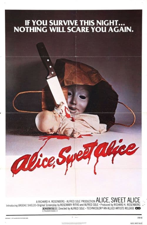Alice Sweet Alice 01 Movie Poster canvas print