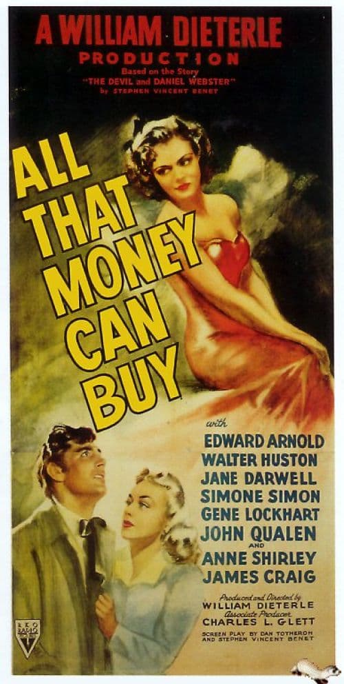 All That Money Can Buy 1941 Movie Poster canvas print