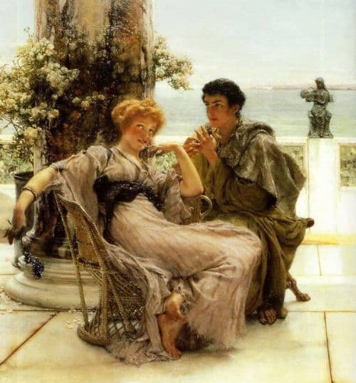 Alma Tadema Anna Courtship The Proposal canvas print