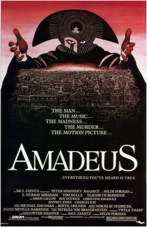 Amadeus 1984 Movie Poster canvas print