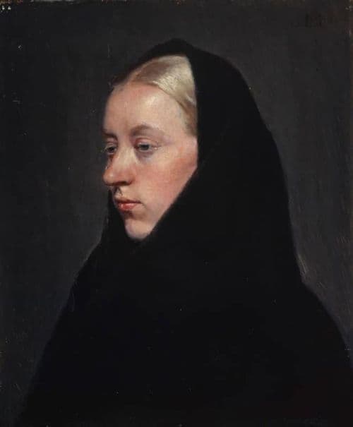 Ancher Anna Girl From Skagen With Dark Scarf canvas print