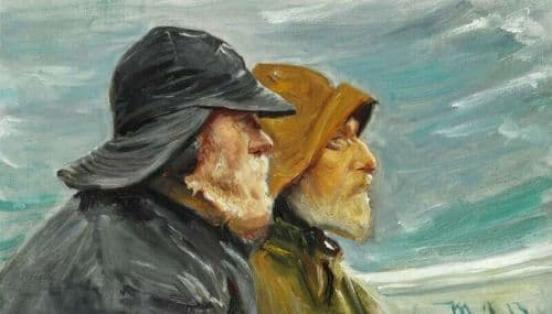 Ancher Anna Two Fishermen From Skagen On A Cold Winterday Ca. 1915 canvas print