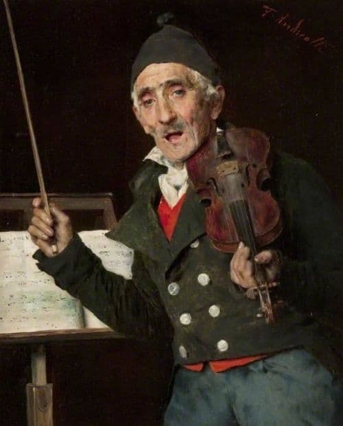 Andreotti Federico The Violin Teacher Ca. 1875 90 canvas print