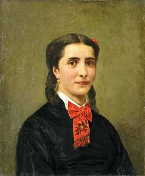 Anker Albert Bildnis Pauline Imer Fevoz 1876 canvas print