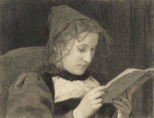 Anker Albert Lesende Junge Frau In Tracht 1898 canvas print