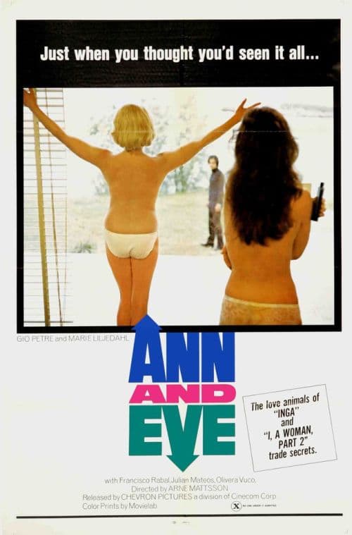 Ann And Eve 1970 01 Movie Poster canvas print