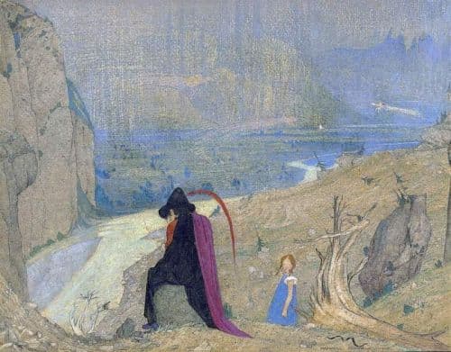 Armfield Maxwell Ashby Jeffray Withdrew A Few Steps And Sat Down On A Piece Of Rock 1911 canvas print