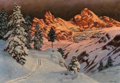Arnegger Alois Sunset In The Dolomites canvas print