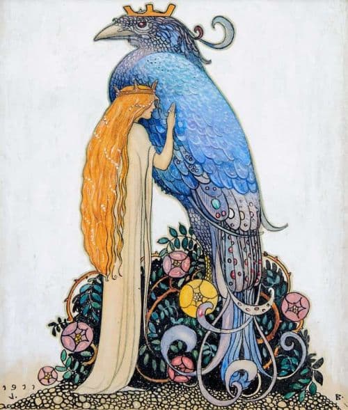 Bauer John Blue Bird canvas print