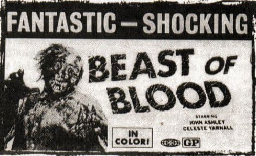 Beast Of Blood Movie Poster canvas print
