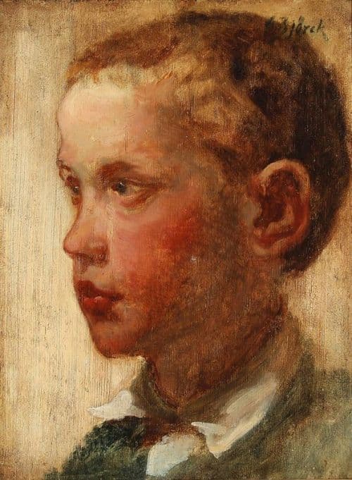 Bjorck Oscar Portrait Of A Boy canvas print