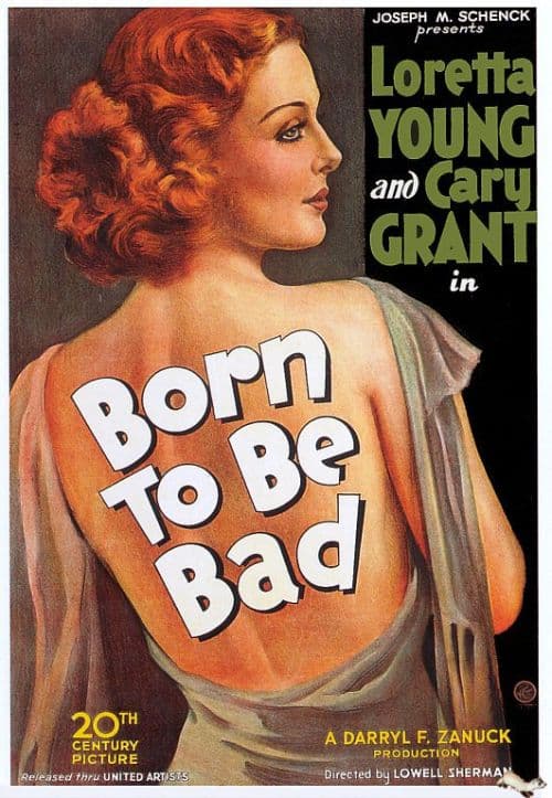 Born To Be Bad 1934 Movie Poster canvas print