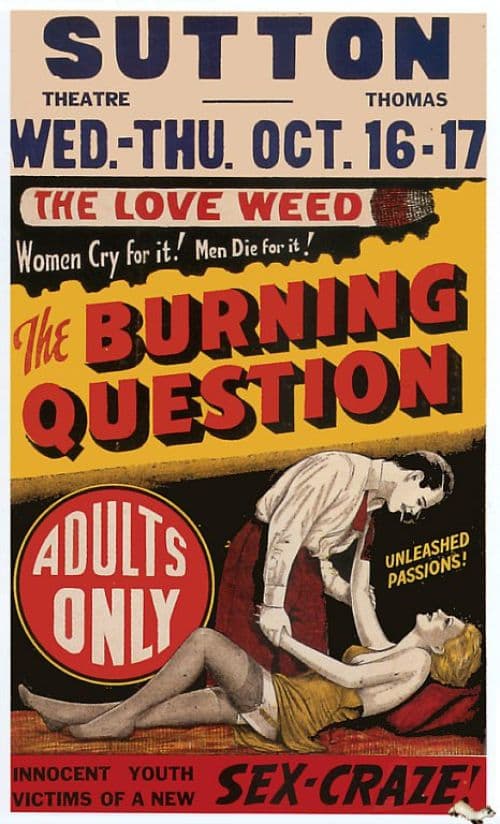 Burning Question Aka Reefer Madness 1936 Movie Poster canvas print