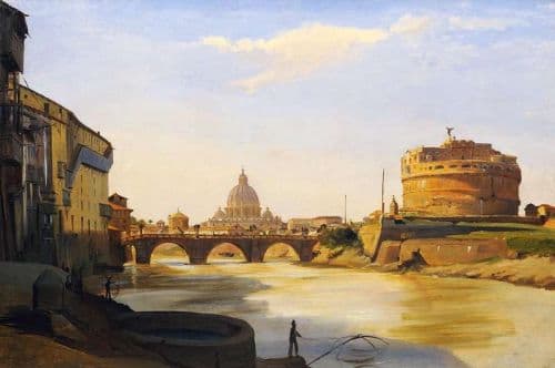 Caffi Ippolito View Of The Castel Sant Angelo Rome canvas print