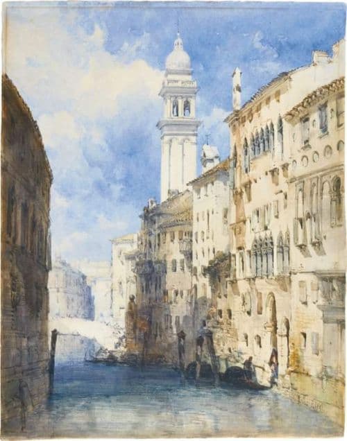 Callow William Rio Del Greci And The Chruch Of San Giorgio Del Greci Venice 1854 canvas print
