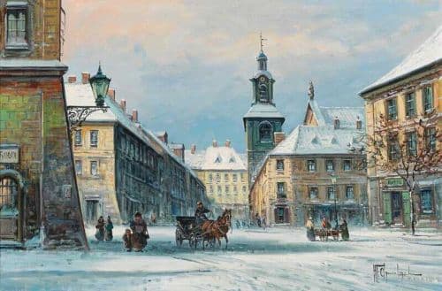 Chmielinski Wladyslaw Winter In Cracow canvas print