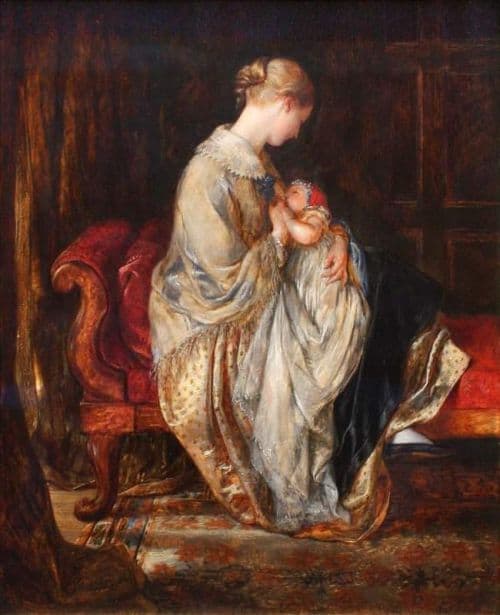 Cope Charles West The Young Mother 1845 canvas print