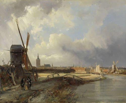 Cornelis Springer View Of The Hague Ca.1850-1852 canvas print