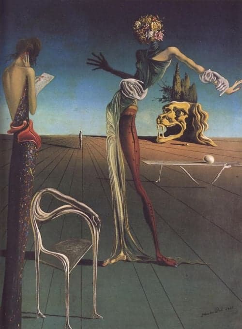 Dali Woman With A Head Of Roses canvas print