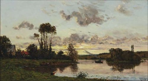 Delpy Hippolyte Camille On The Banks Of The River canvas print