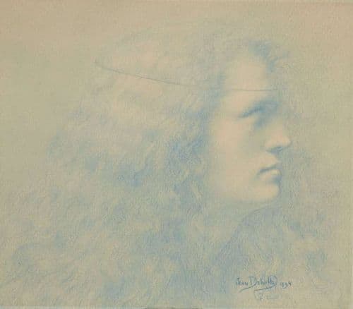 Delville Jean Tete De Femme De Profil Ou Parsifal 1894 canvas print