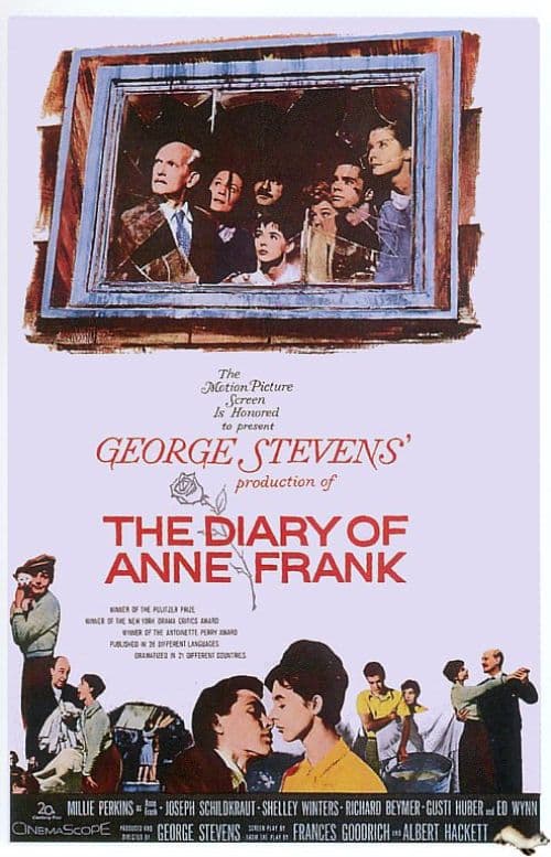 Diary Of Anne Frank 1959 Movie Poster canvas print