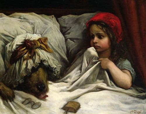 Dore Gustave Little Red Riding Hood Ca. 1862 canvas print