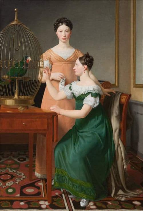 Eckersberg Christoffer Wilhelm Mendel Levin Nathanson S Elder Daughters Bella And Hanna 1820 canvas print