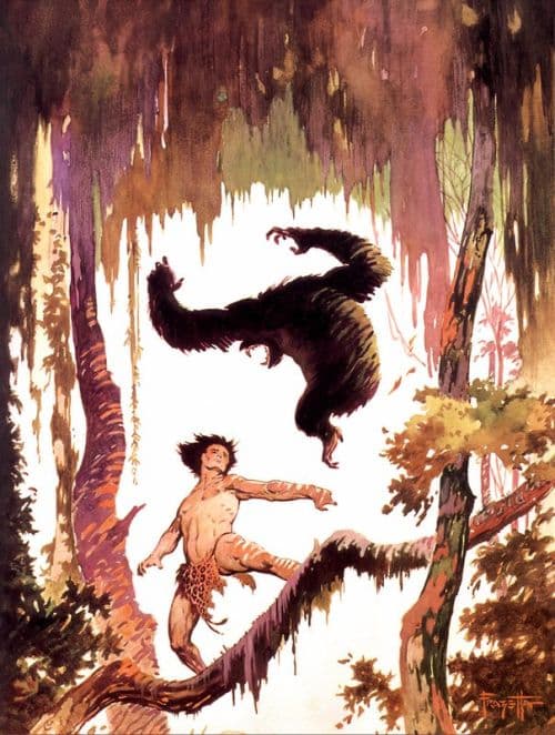 Frank Frazetta Jungle Tales Of Tarzan canvas print