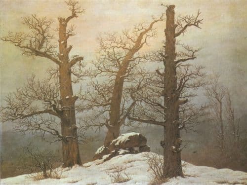 Friedrich Caspar David Hunngrats In Schnee canvas print