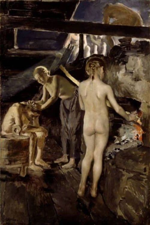 Gallen Kallela Akseli In The Sauna 1889 canvas print