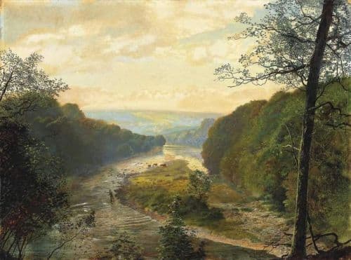 Grimshaw Arthur E The Wharfe Valley With Barden Tower Beyond canvas print