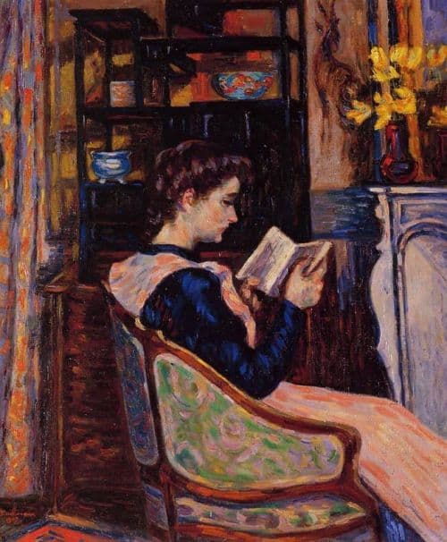 Guillaumin Armand Mademoiselle Guillaumin Reading canvas print