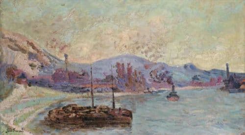 Guillaumin Armand Peniches Sur La Seine Ca. 1900 canvas print