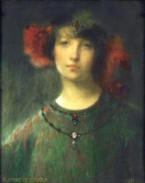 Guirand De Scevola Lucien Victor A Symbolist Portrait Of A Woman 1901 1 canvas print