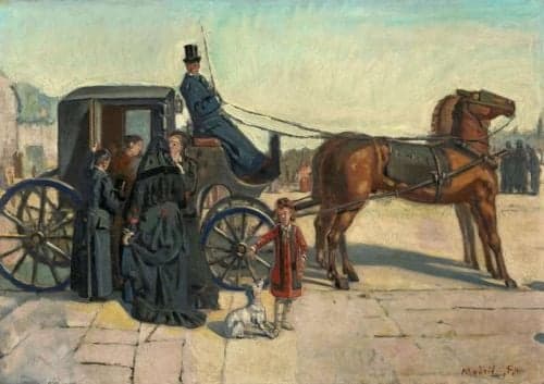 Hodler Ferdinand Zweispanner Kutsche Auf Platz In Madrid 1878 79 canvas print