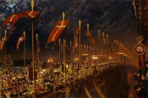Hunt William Holman London Bridge On The Night Of The Marriage Of The Prince And Princess Of Wales Ca. 1863 66 canvas print
