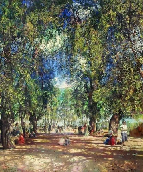 Isaak Brodsky Alley In The Park 1930 canvas print
