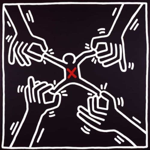 Keith Haring Untitled 1985   Apharteid Should End canvas print