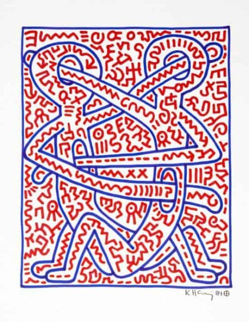Keith Haring Where It Hurts canvas print