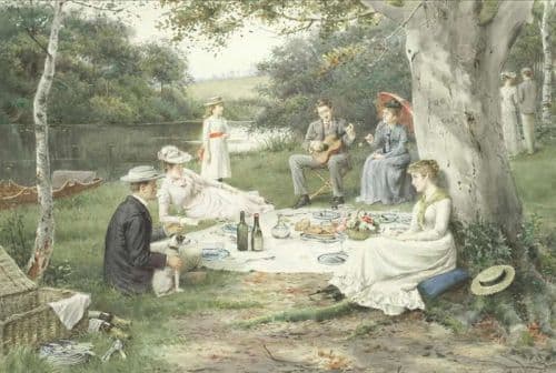 Kilburne George Goodwin A Very English Afternoon 1891 canvas print