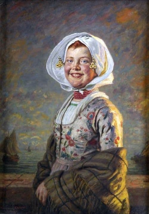 Knopf Hermann Portrait Of A Peasant Girl canvas print