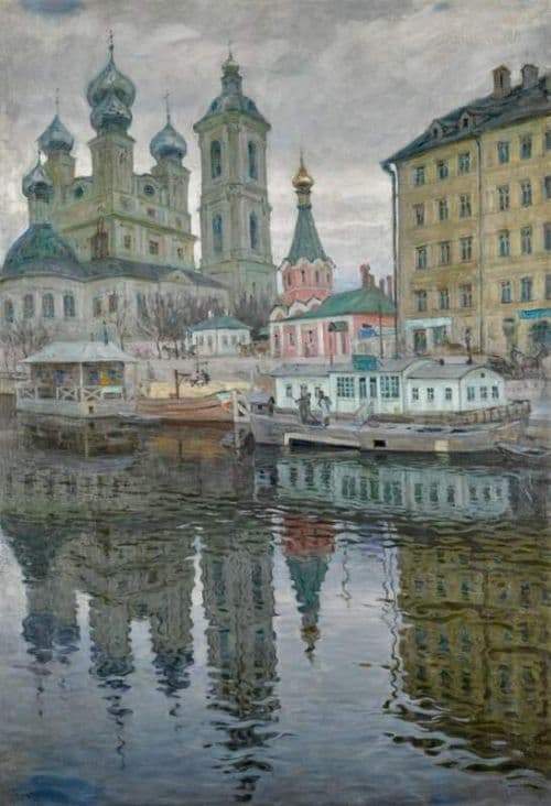 Lakhovsky Arnold Borisovich View Of Vasilievsky Island With The Church Of The Annunciation 1910 canvas print