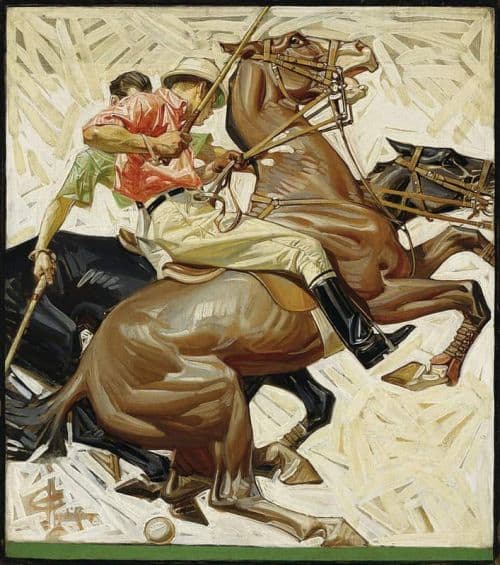 Leyendecker Joseph Christian Polo Players On Horseback 1914 canvas print