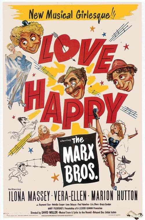 Love Happy 1950 Movie Poster canvas print