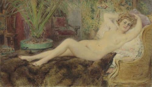 Luksh Makovskaya Elena Reclining Nude canvas print