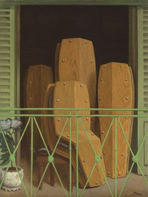 Magritte Rene Perspective. Le Balcon De Manet 1949 canvas print